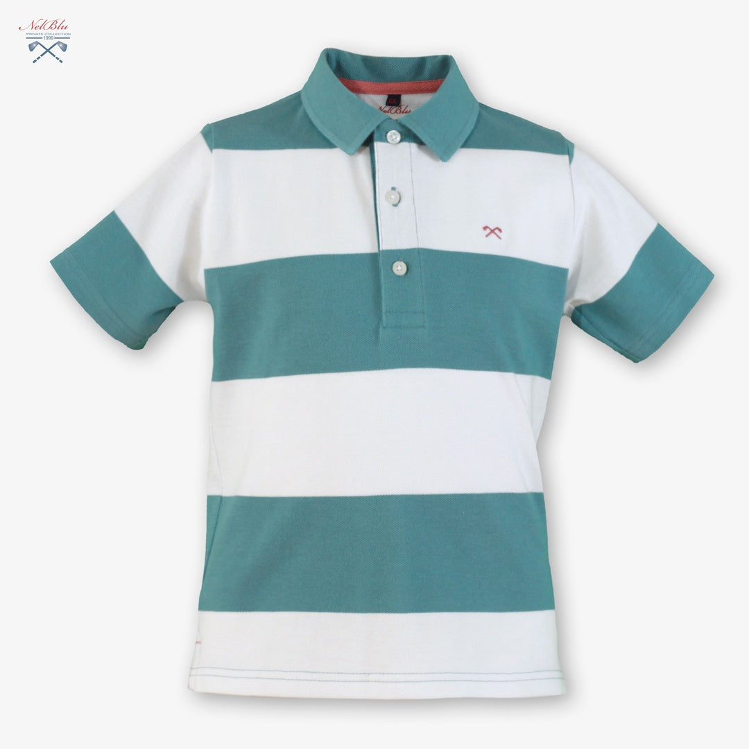 Polo de Niño 100% Algodón Nel‑Blu a Rayas Anchas 1309