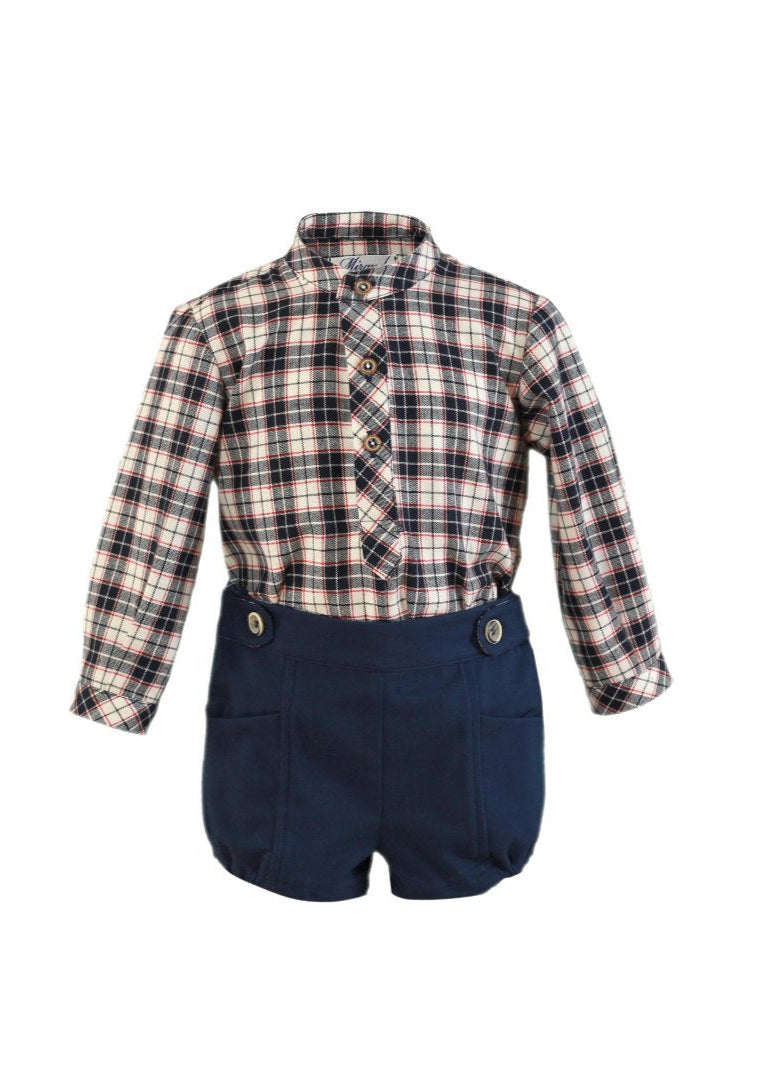 CONJUNTO BEBE NIÑO AZUL MARINO MIRANDA 0133 - La boutique de AyA
