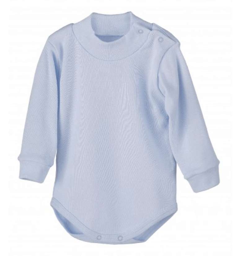 Body cuello cisne manga larga celeste Calamaro 1452