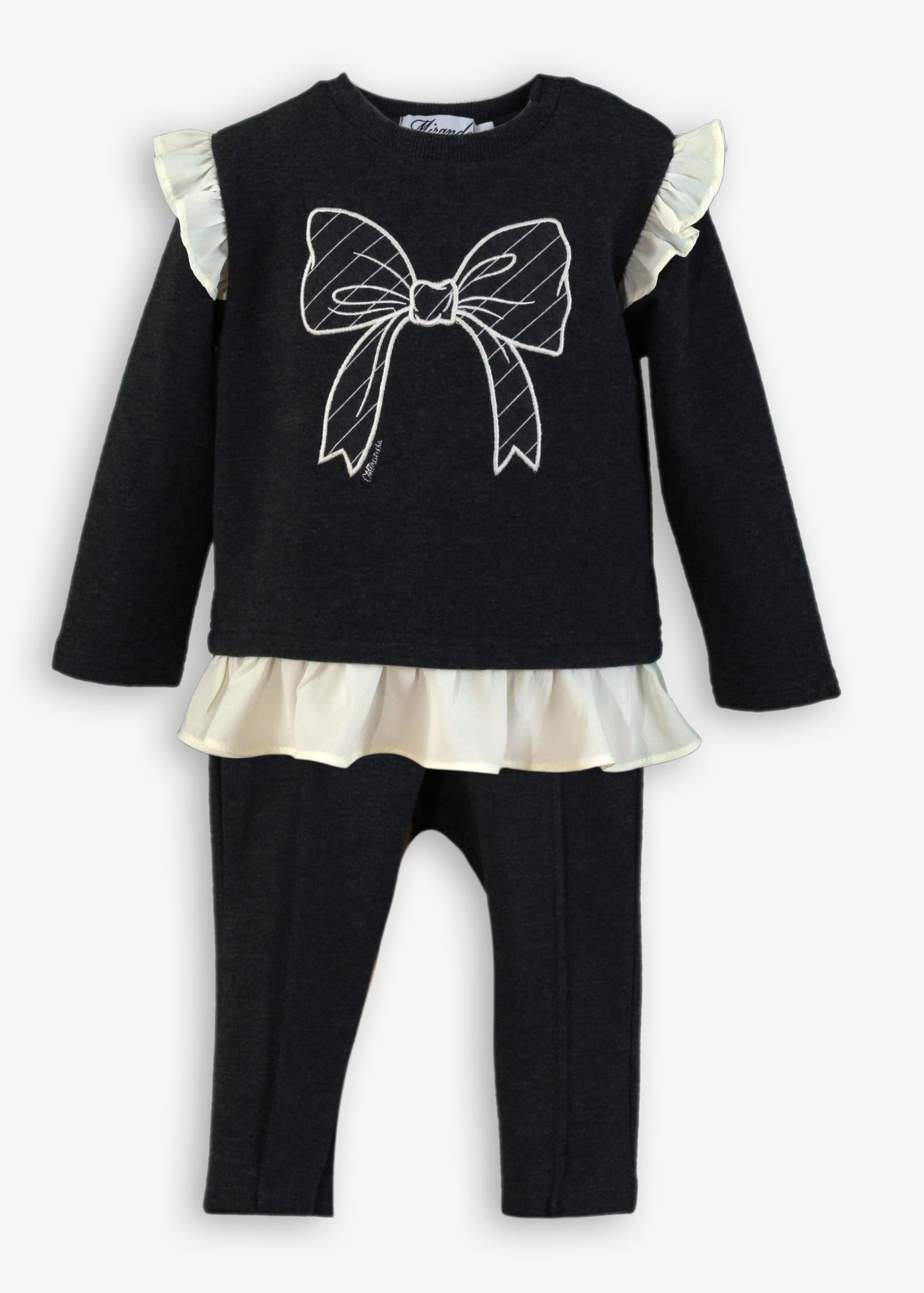 Conjunto sudadera leggins bebe niña lazo 0146 - La boutique de AyA Miranda