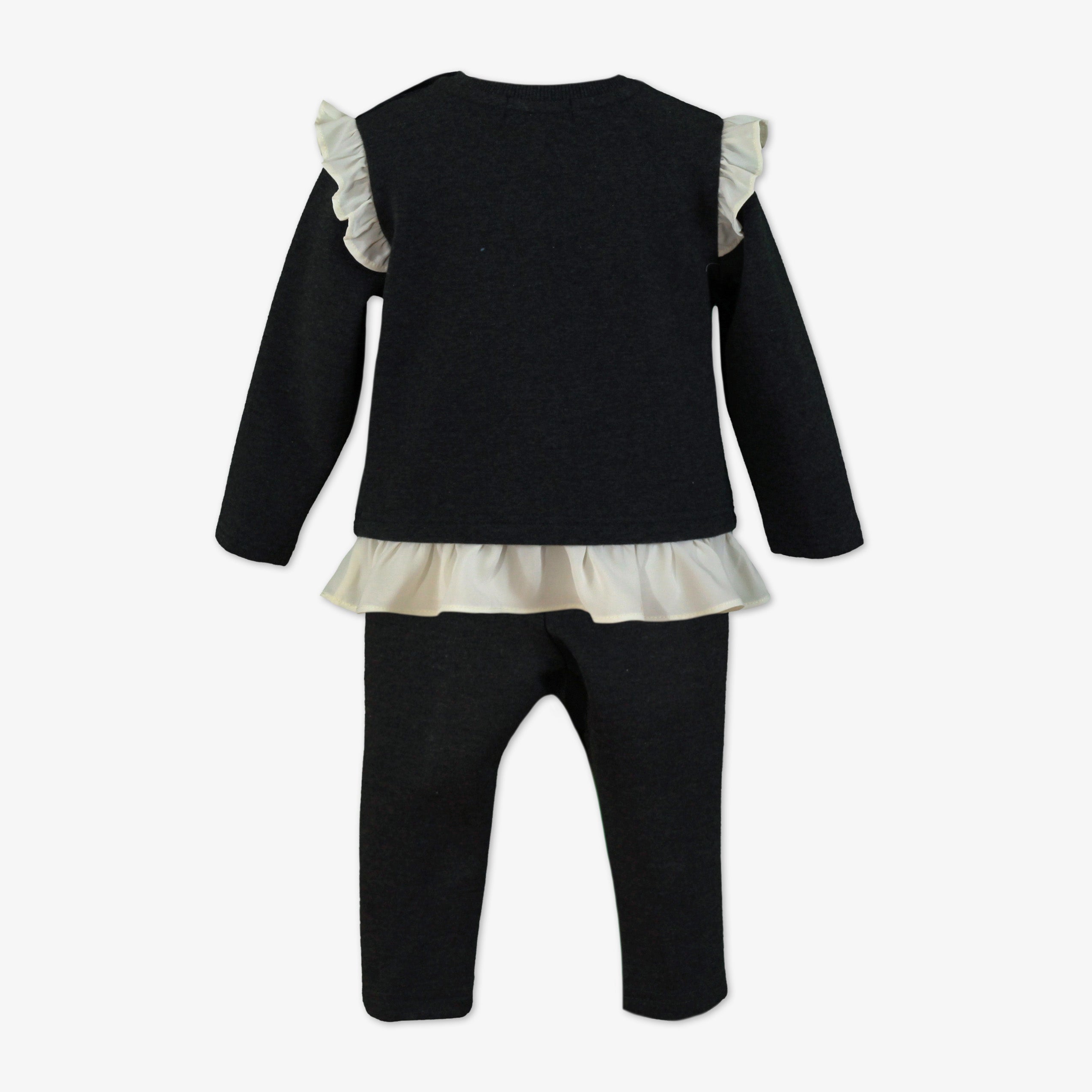 Conjunto sudadera leggins bebe niña lazo 0146