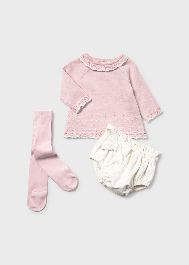 Conjunto short y leotardo tricot 02256 Mayoral