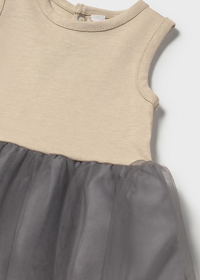 Vestido tricot combinado tul 02808 Mayoral