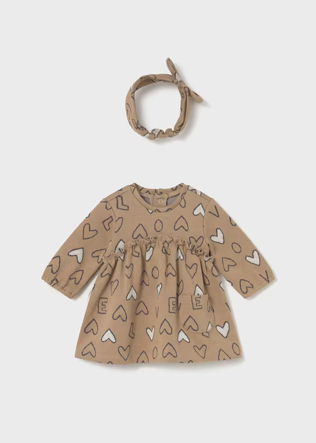 Vestido y diadema jacquard 02825-044 Mayoral