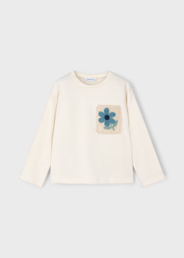 Camiseta manga larga bolsillo crochet Mayoral 4004