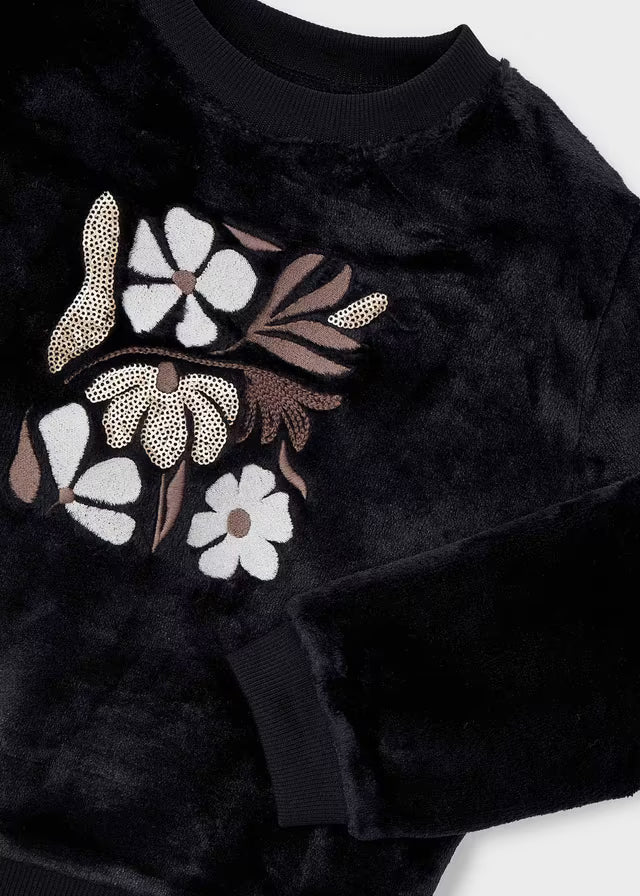 Pullover pelito Negro 04432 Mayoral