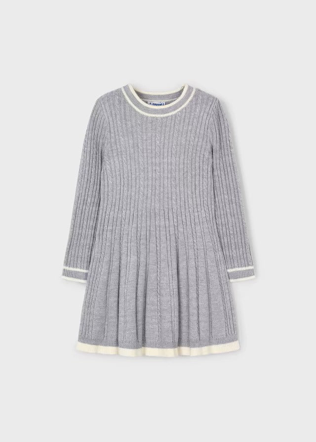 Vestido gris tricot ochos 04920 Mayoral