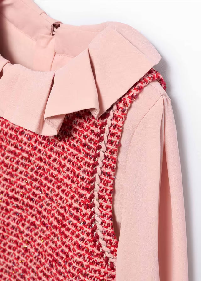 Vestido pichi cuello volante niña  05526 | Abel & Lula