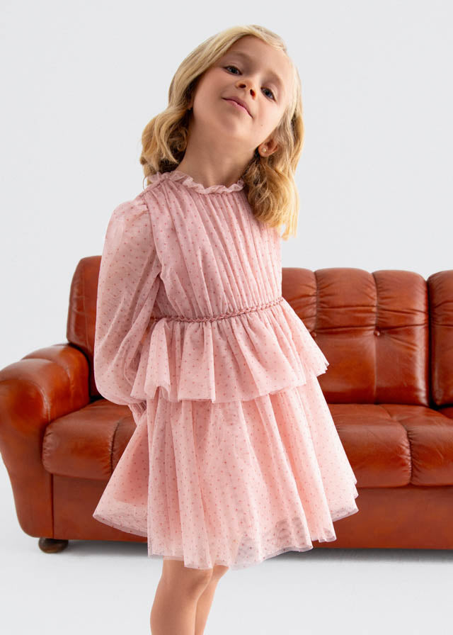 Vestido Rosa tul glitter 05532 Abel y Lula