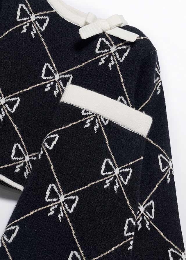 Conj. falda tricot negro jacquard 5538 Abel y Lula