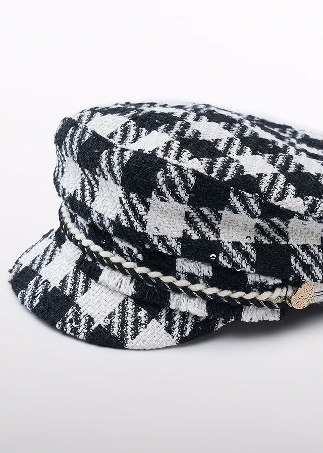 Gorra marinera negra tweed 05964 Abel y Lula