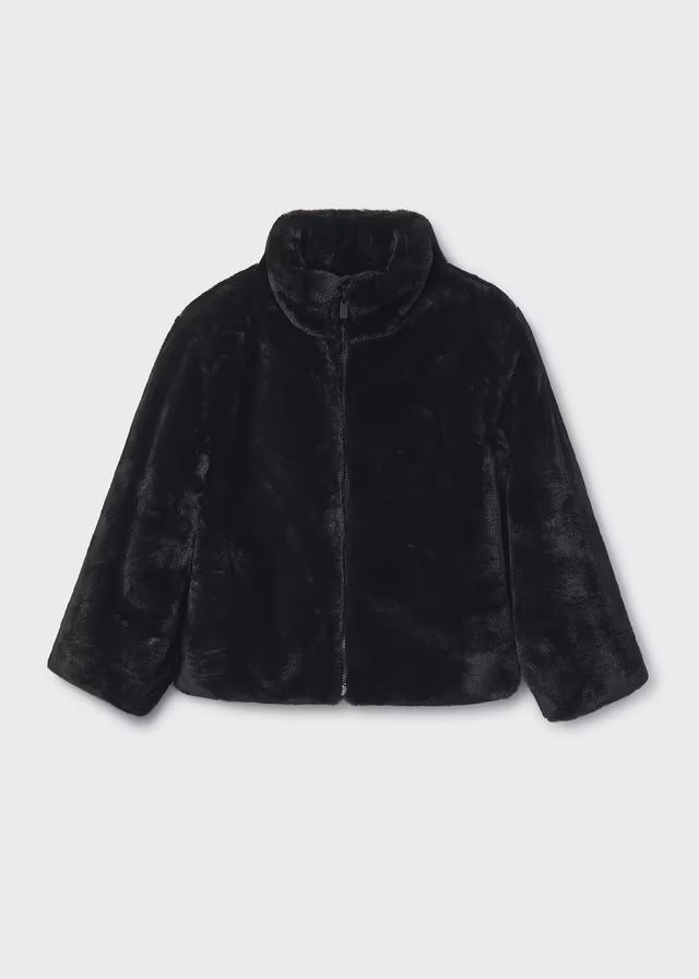 Abrigo pelo negro 07429 Mayoral