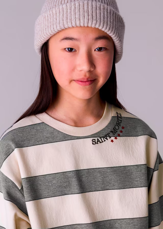 Vestido rayas acero Mayoral 7913 - La boutique de AyA Mayoral