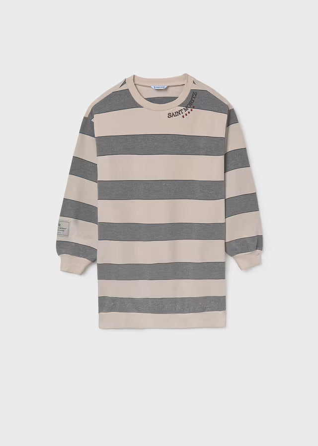 Vestido rayas acero Mayoral 7913 - La boutique de AyA Mayoral