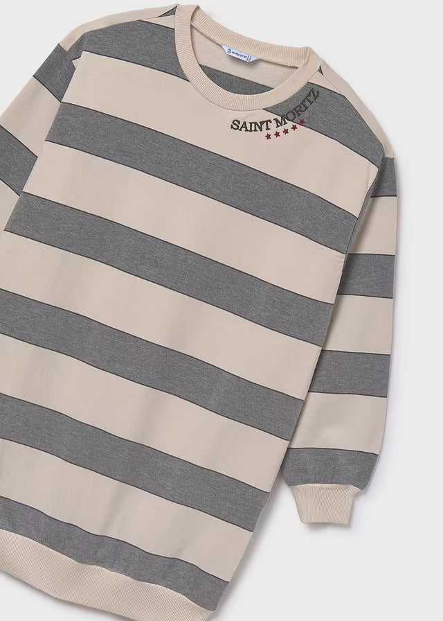 Vestido rayas acero Mayoral 7913 - La boutique de AyA Mayoral