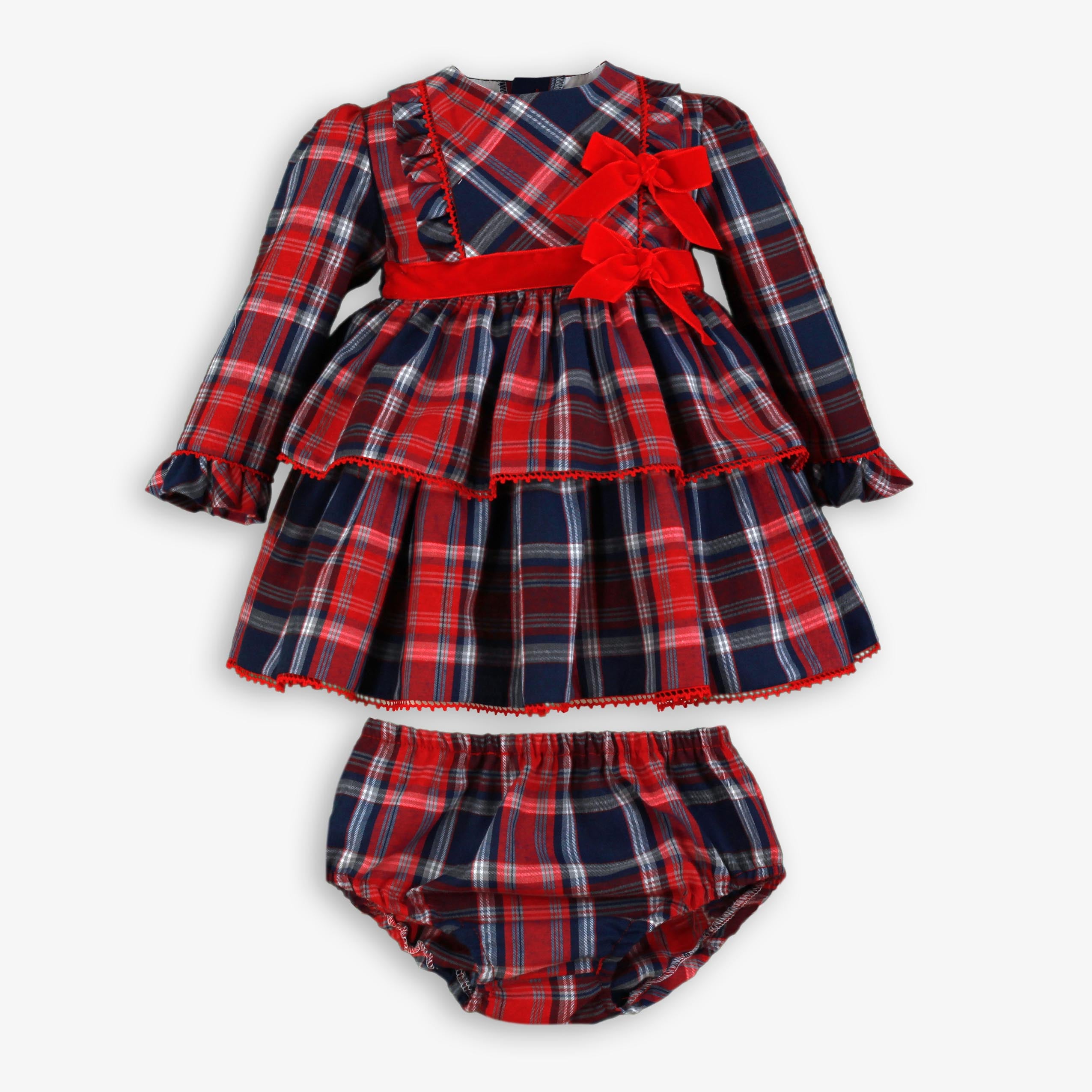 Vestido y braguita bebe niña rojo Miranda 0158