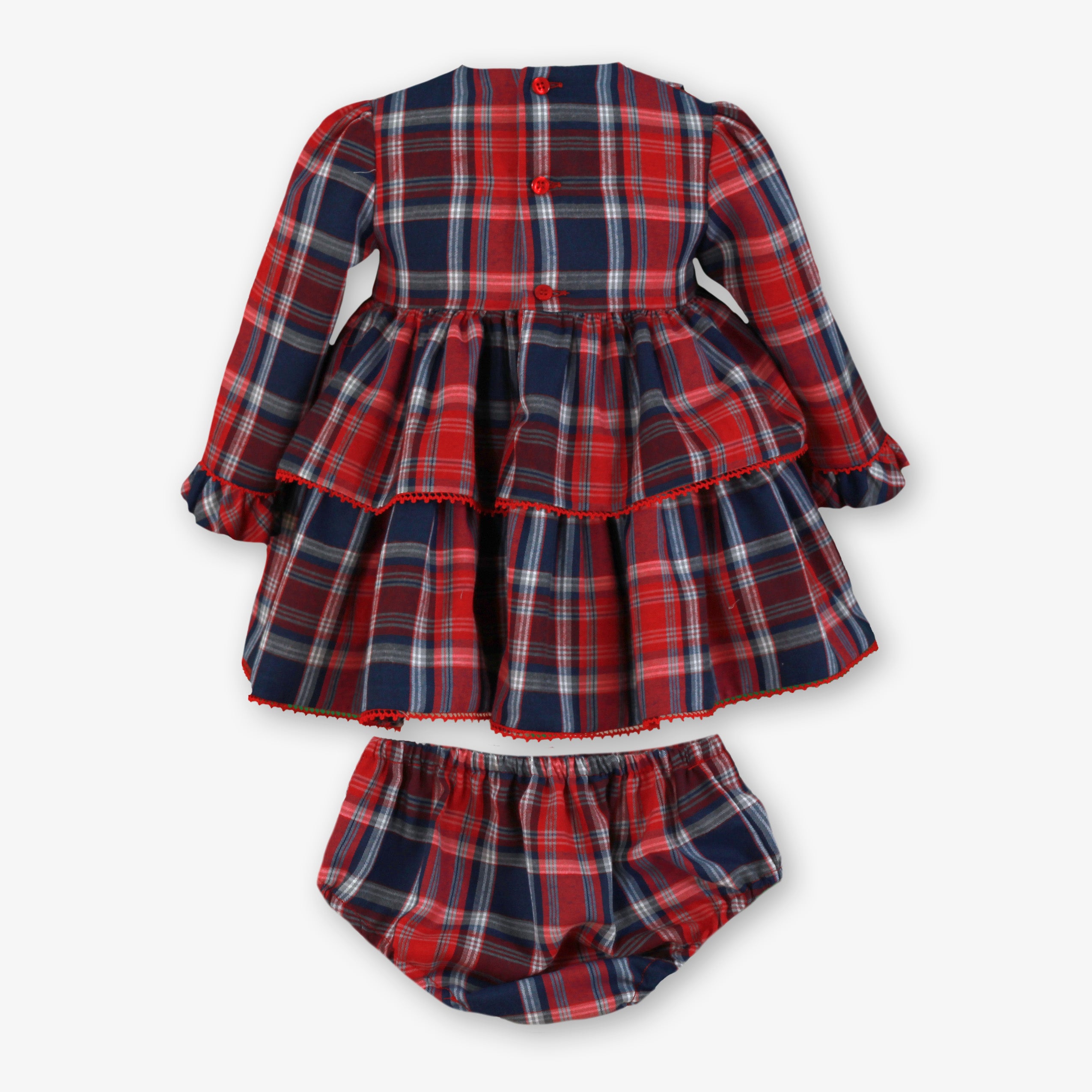 Vestido y braguita bebe niña rojo Miranda 0158