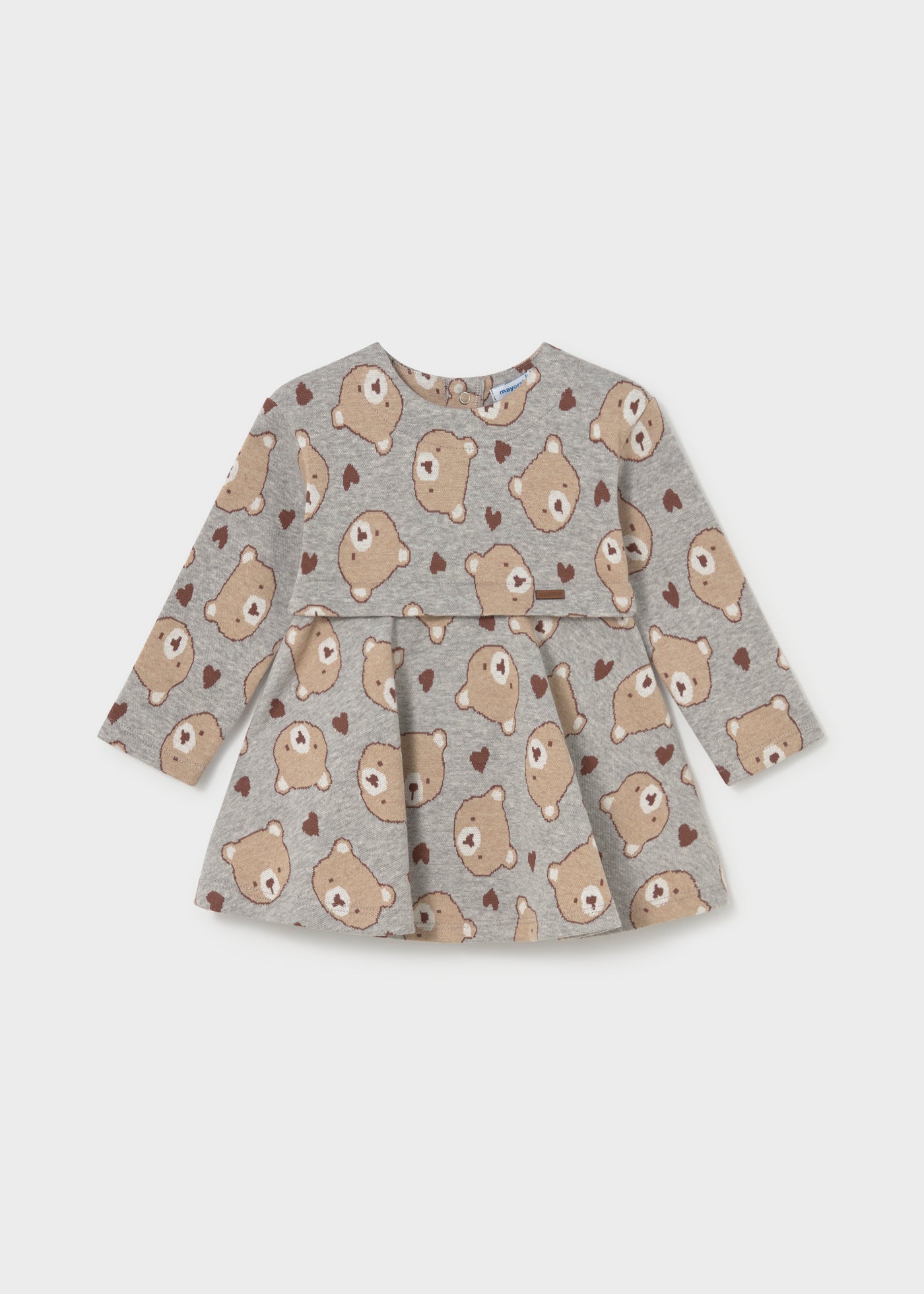 Vestido punto jacquard Gris vigoré Mayoral para niña 02905-084