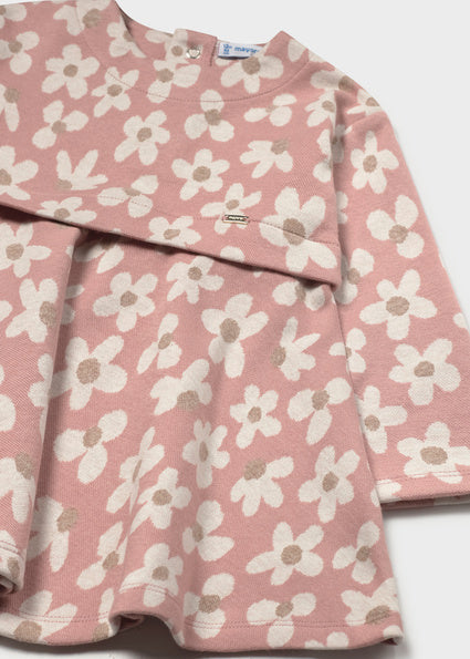 Vestido punto jacquard Rosa pastel Mayoral para niña 02905-086 - vista 3