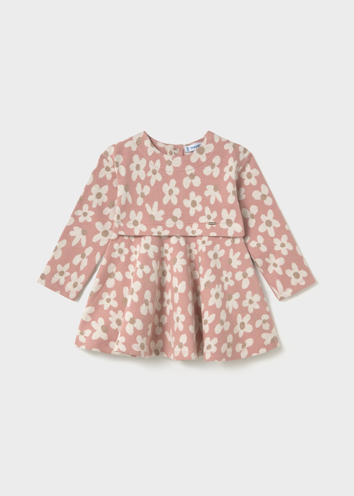 Vestido punto jacquard Rosa pastel Mayoral para niña 02905-086
