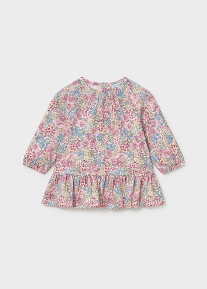 Vestido bambula estampado Malva Mayoral para niña 02940-016 - vista 2
