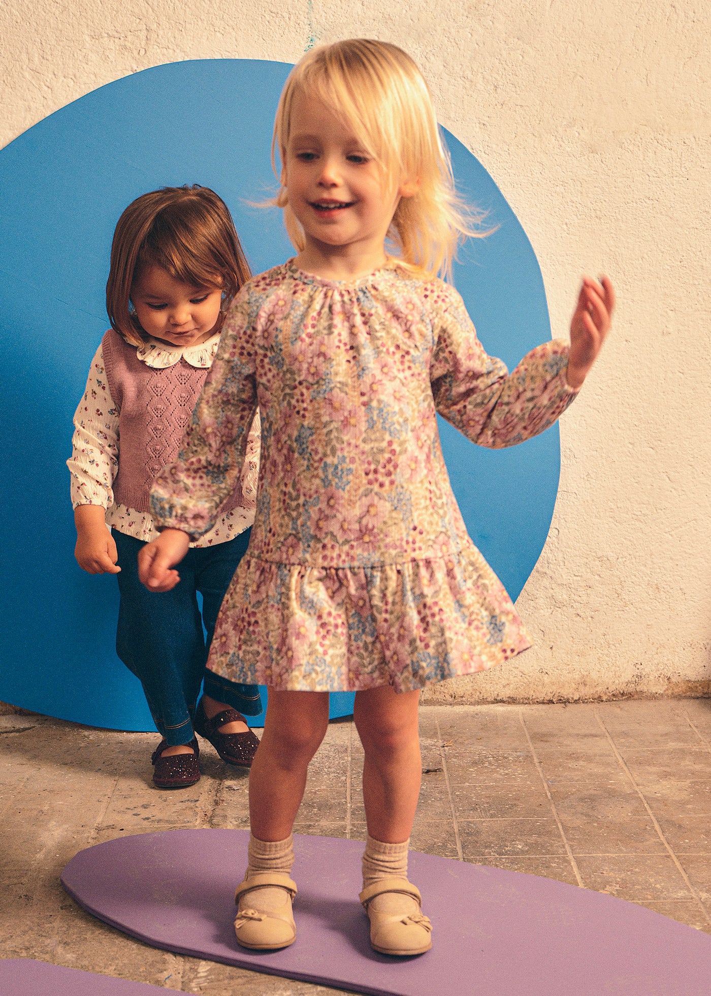 Vestido bambula estampado Malva Mayoral para niña 02940-016