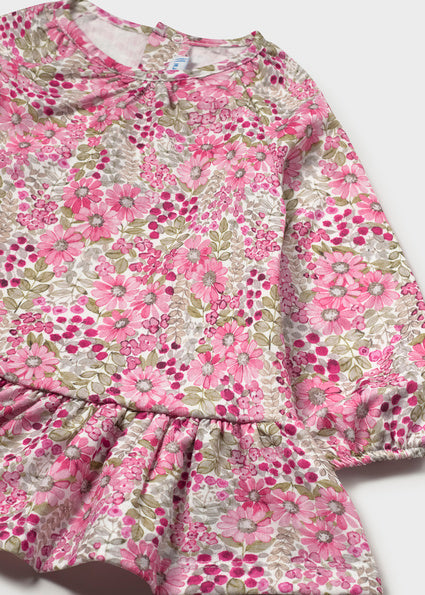 Vestido bambula estampado Pétalo Mayoral para niña 02940-018 - vista 3