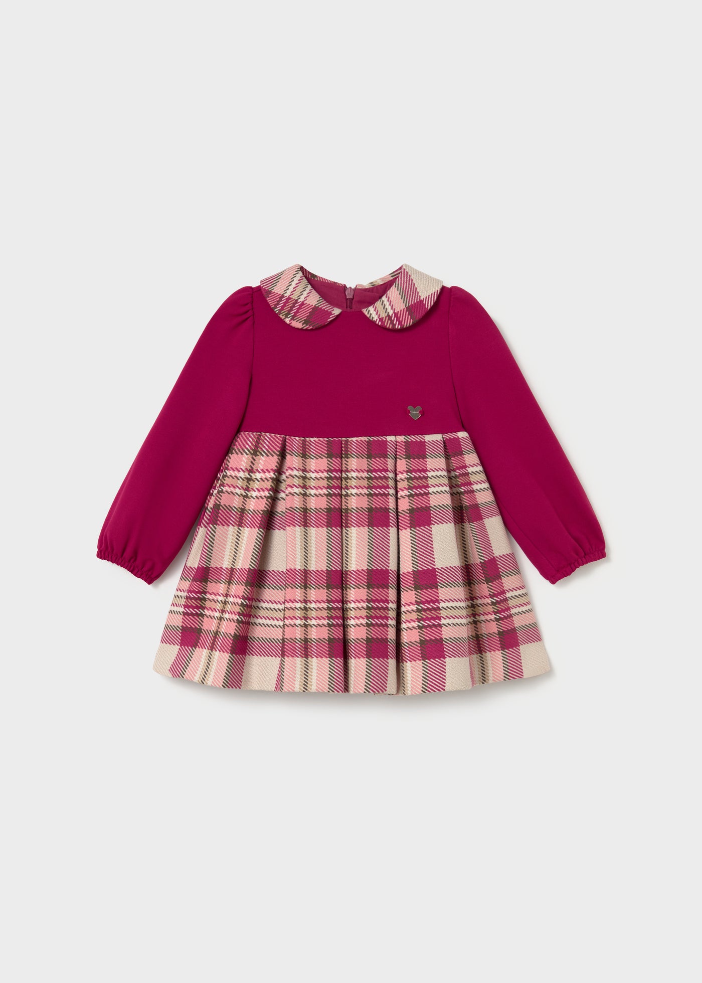 Vestido cuadros combinado Framboise Mayoral para niña 02945-026