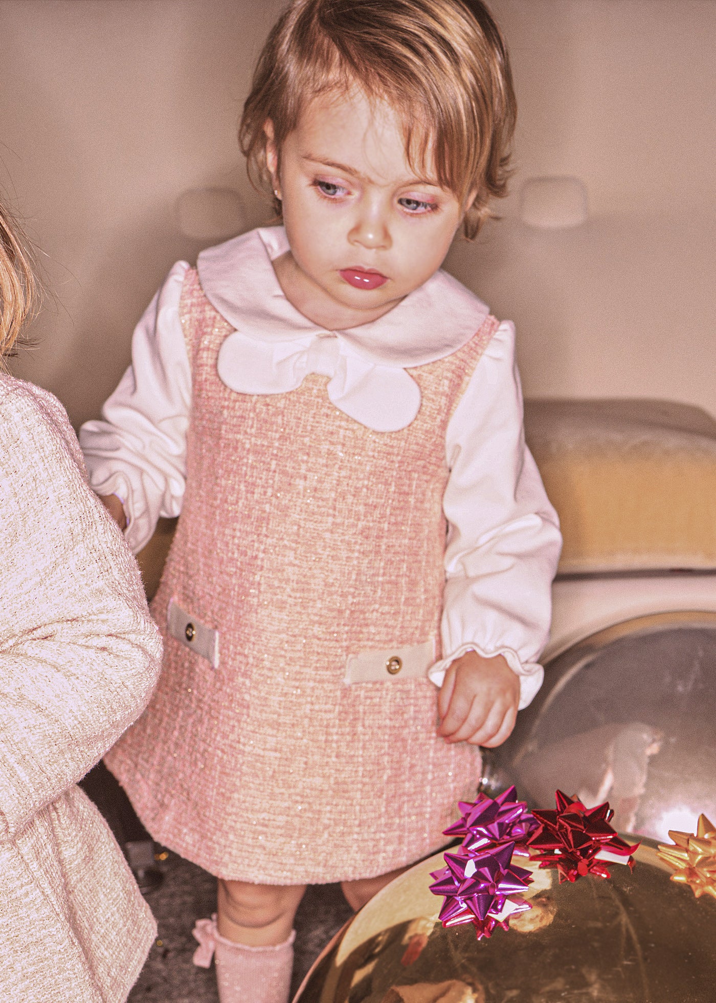Vestido combinado punto tweed Petisui Mayoral para niña 02948-029
