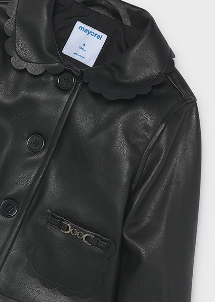 Chaqueta pu Negro Mayoral para niña 04410-026 - vista 3