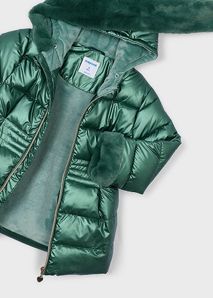 Chaquetón metalizado con pelo Laurel Mayoral para niña 04422-039 - vista 6