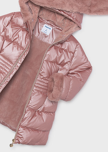 Chaquetón metalizado con pelo Cuarzo Mayoral para niña 04422-042 - vista 4