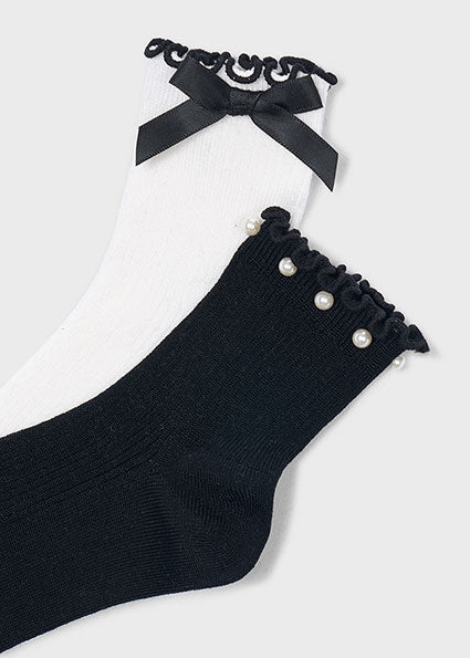 Set 2 calcetines Negro Mayoral para niña 10291-081 - vista 2