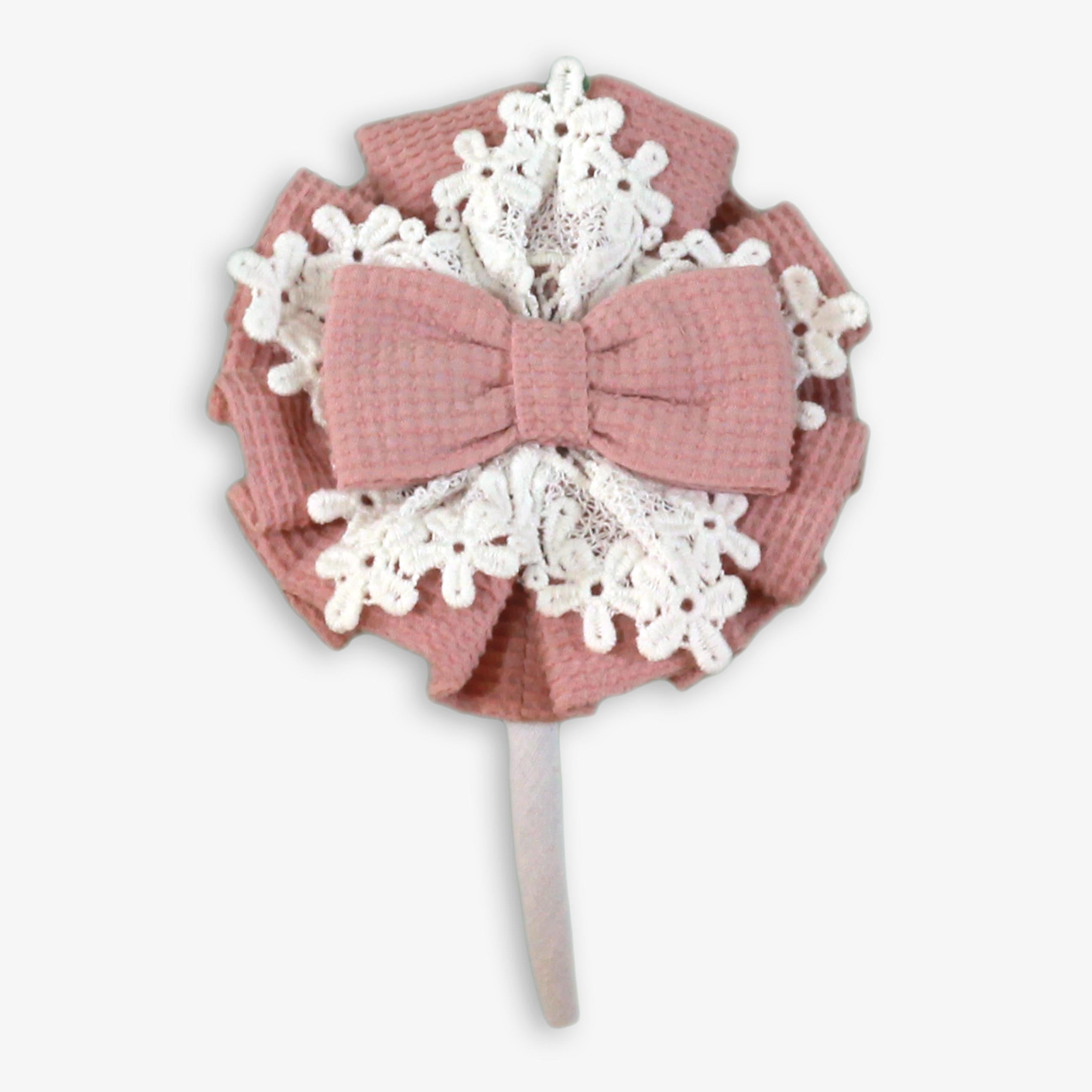 Diadema pinza infantil rosa palo Miranda 0225
