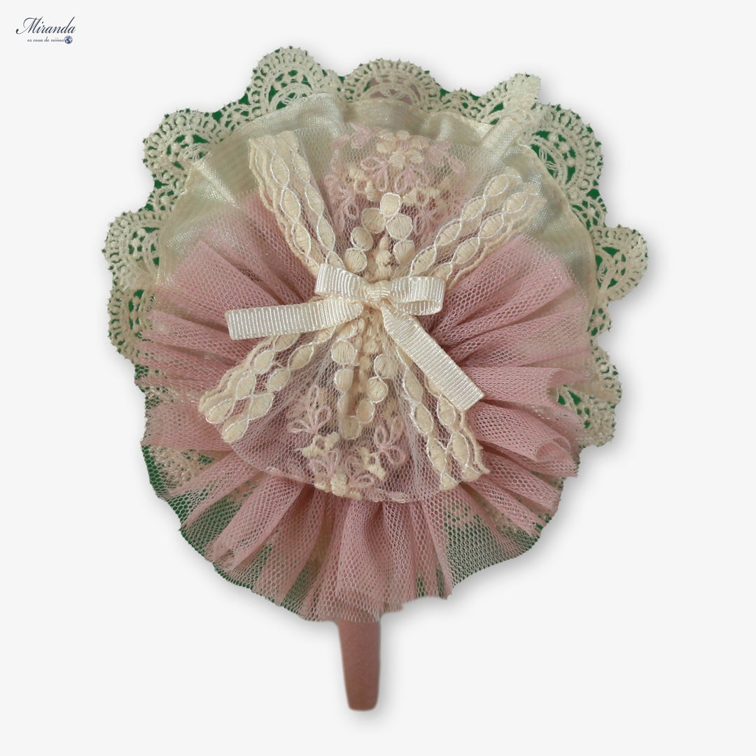 Diadema rosa infantil niña 0224