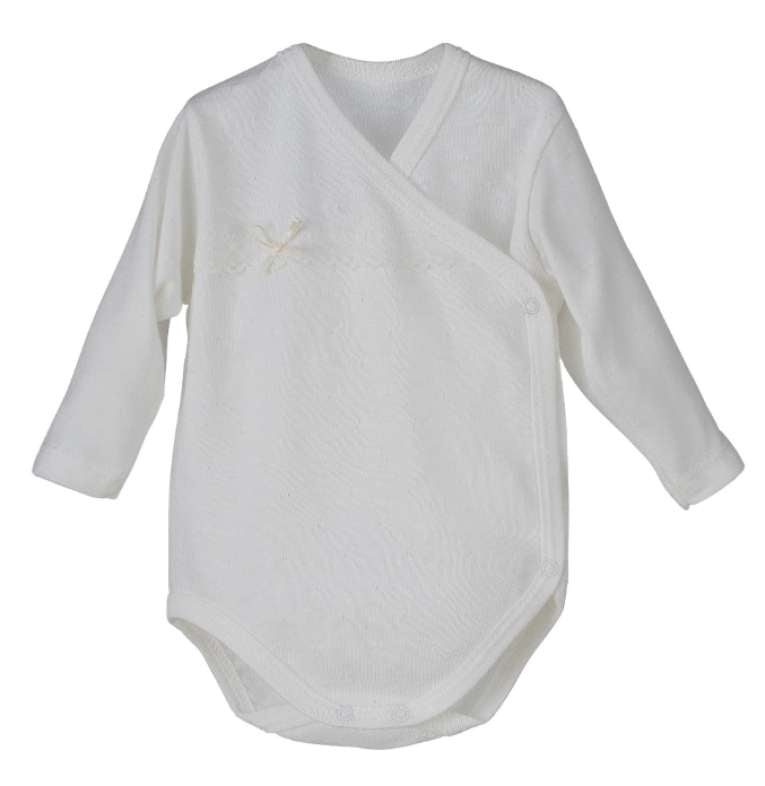 Body cruzado puntilla manga larga crudo Calamaro 18020