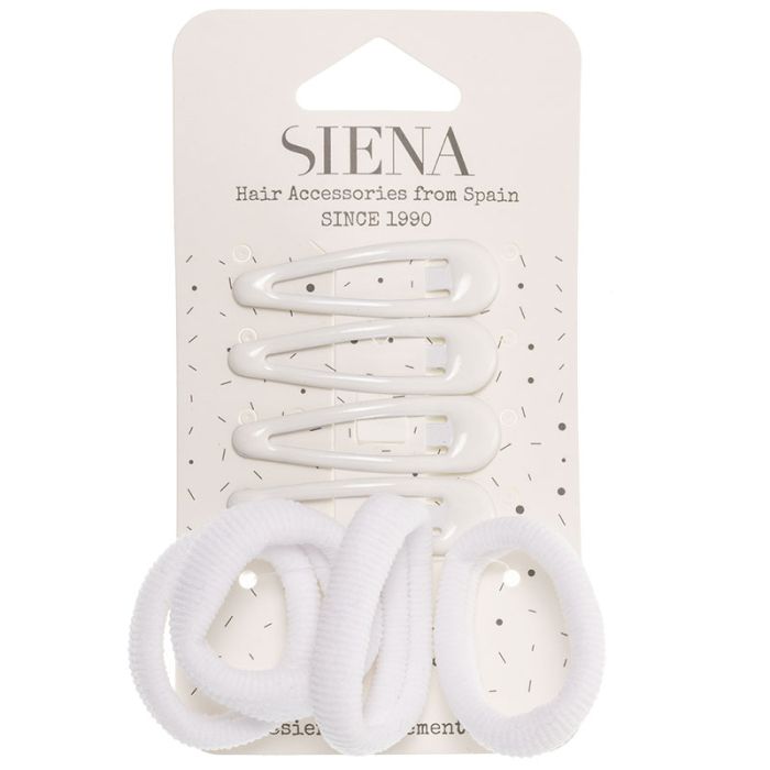 Pack 4 clips + 4 coleteros color Blanco Siena - La boutique de AyA