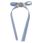 Lazada cintas Lulú tocado floral clip pelo azul francia 2091065292