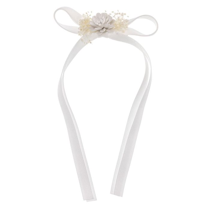 Lazada cintas Lulú tocado floral clip pelo blanco 209106529