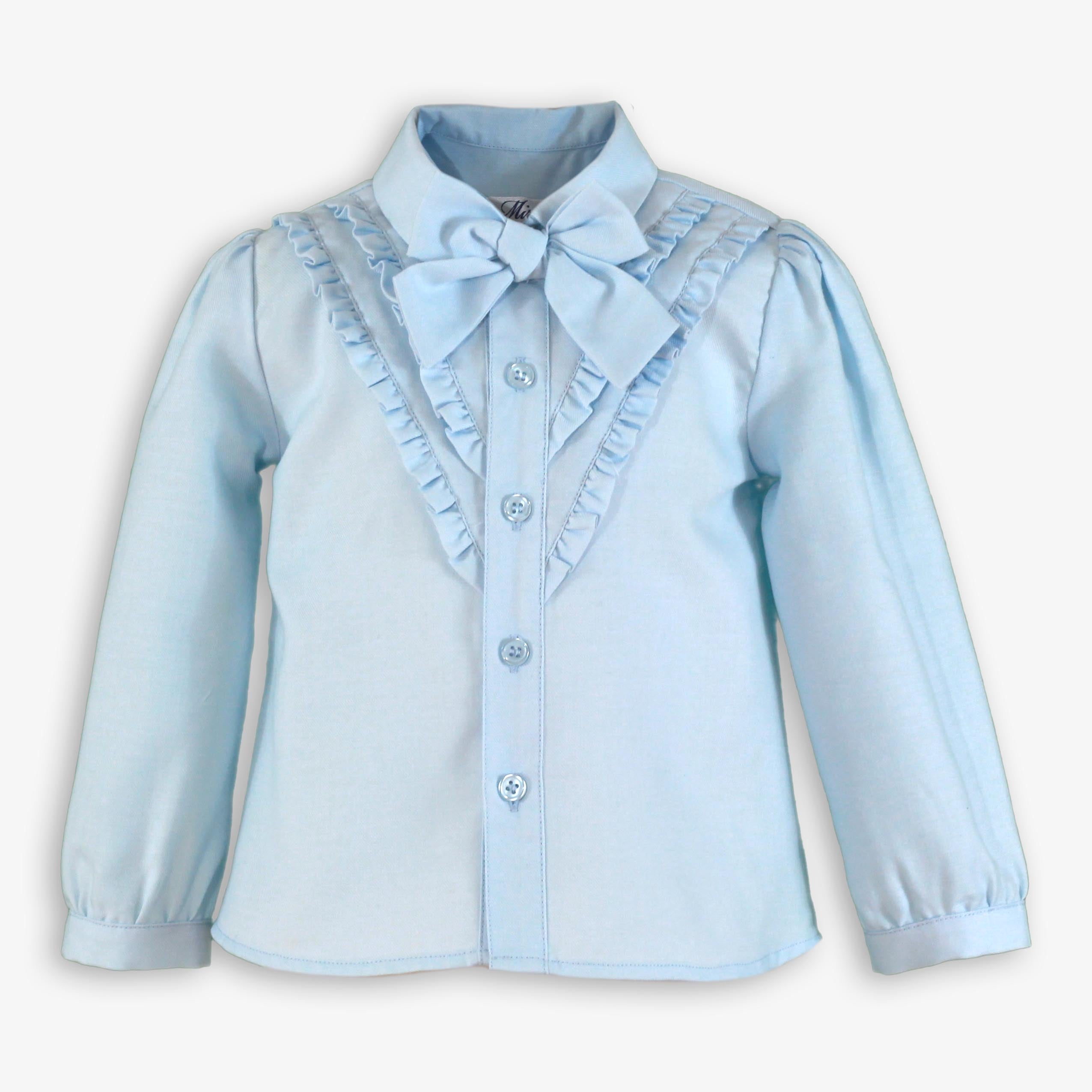 Conjunto 3 piezas chaqueta short niña celeste Miranda 0228