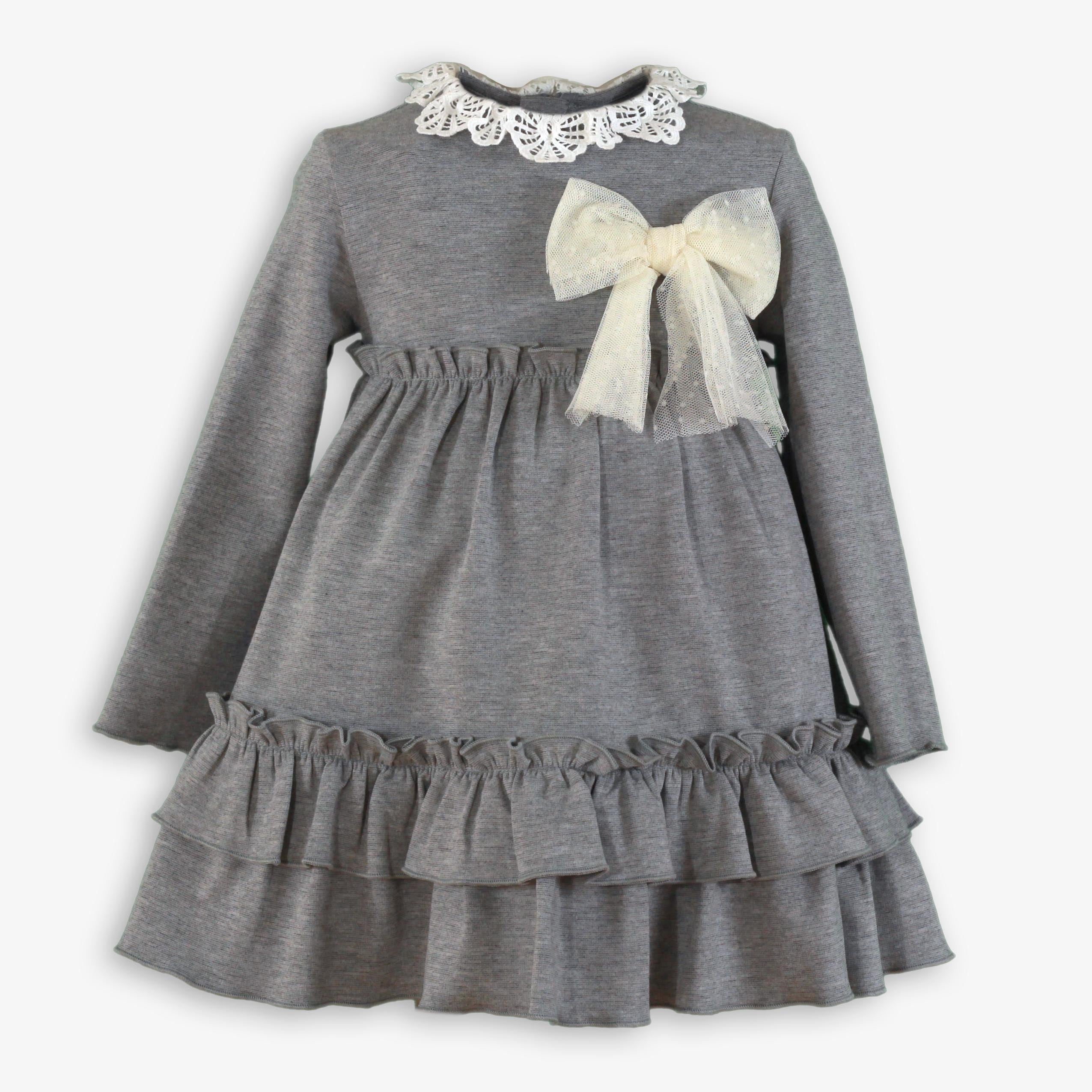 Vestido infantil niña gris Miranda 0235