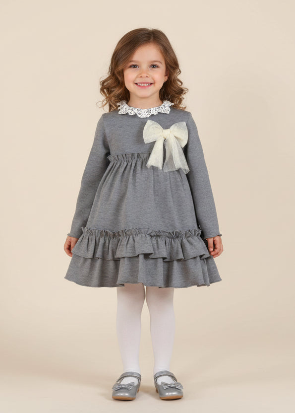Vestido infantil niña gris Miranda 0235 - La boutique de AyA Miranda