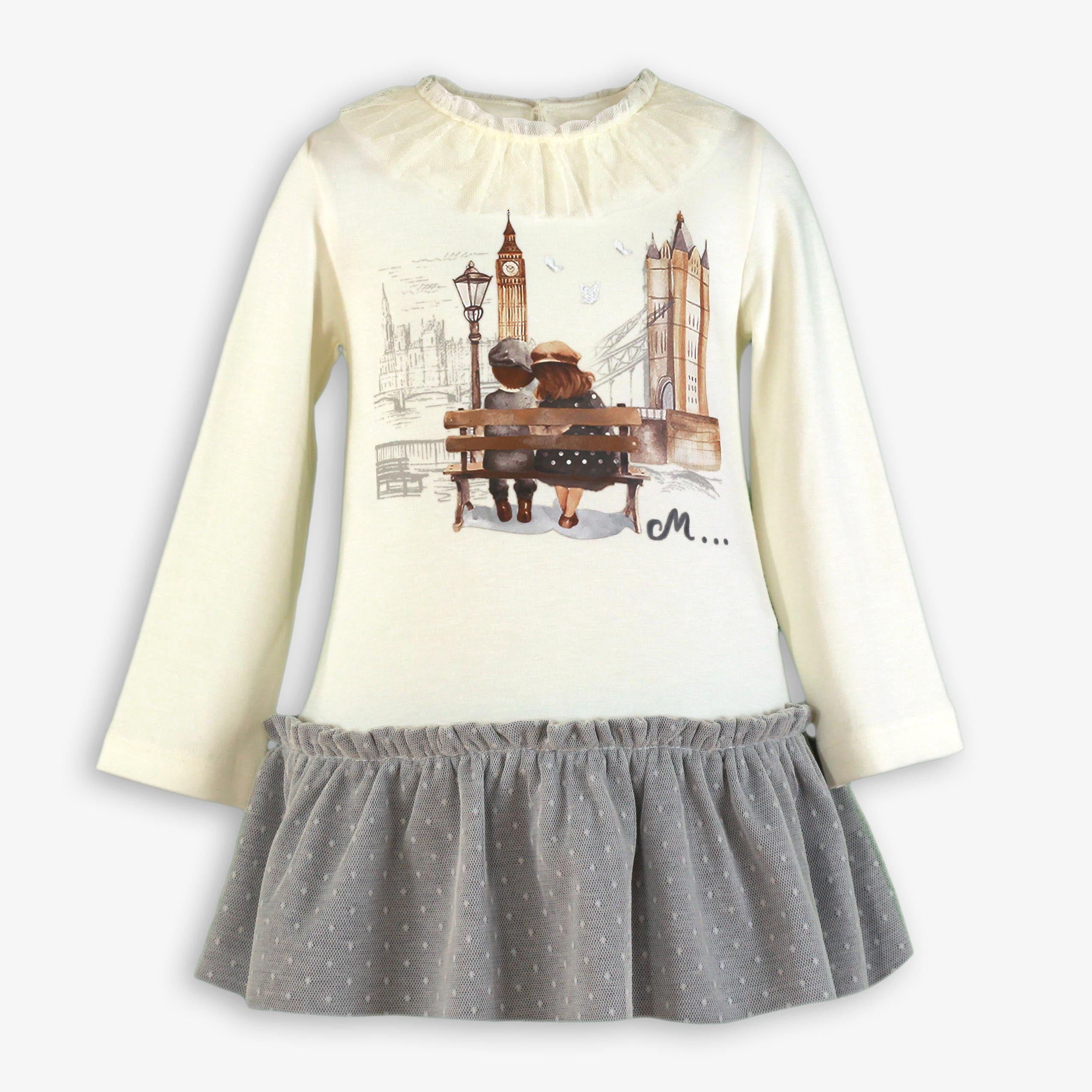 Vestido niña infantil estampado Londres MIRANDA 0237
