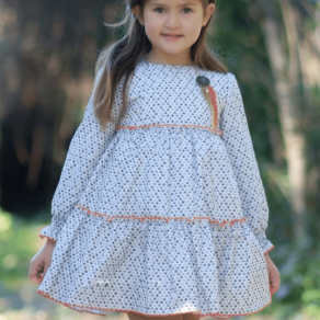 Vestido niña Vera estampado coronas 24IV02A