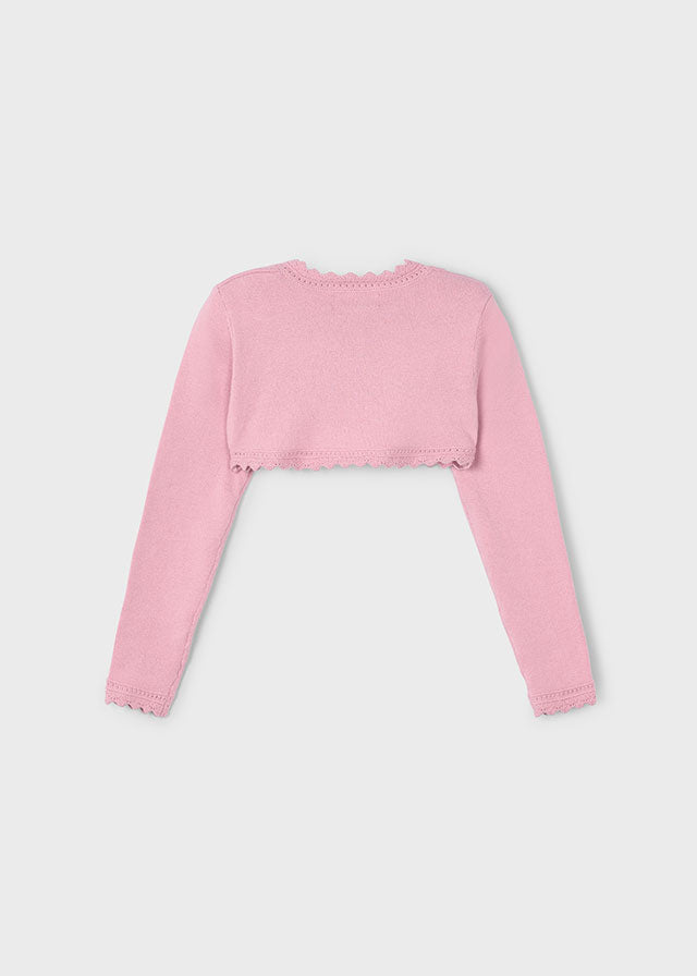 Bolero tricot basico rosado 320