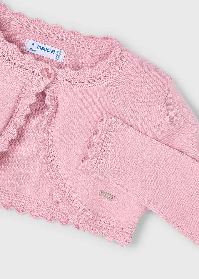 Bolero tricot basico rosado 320