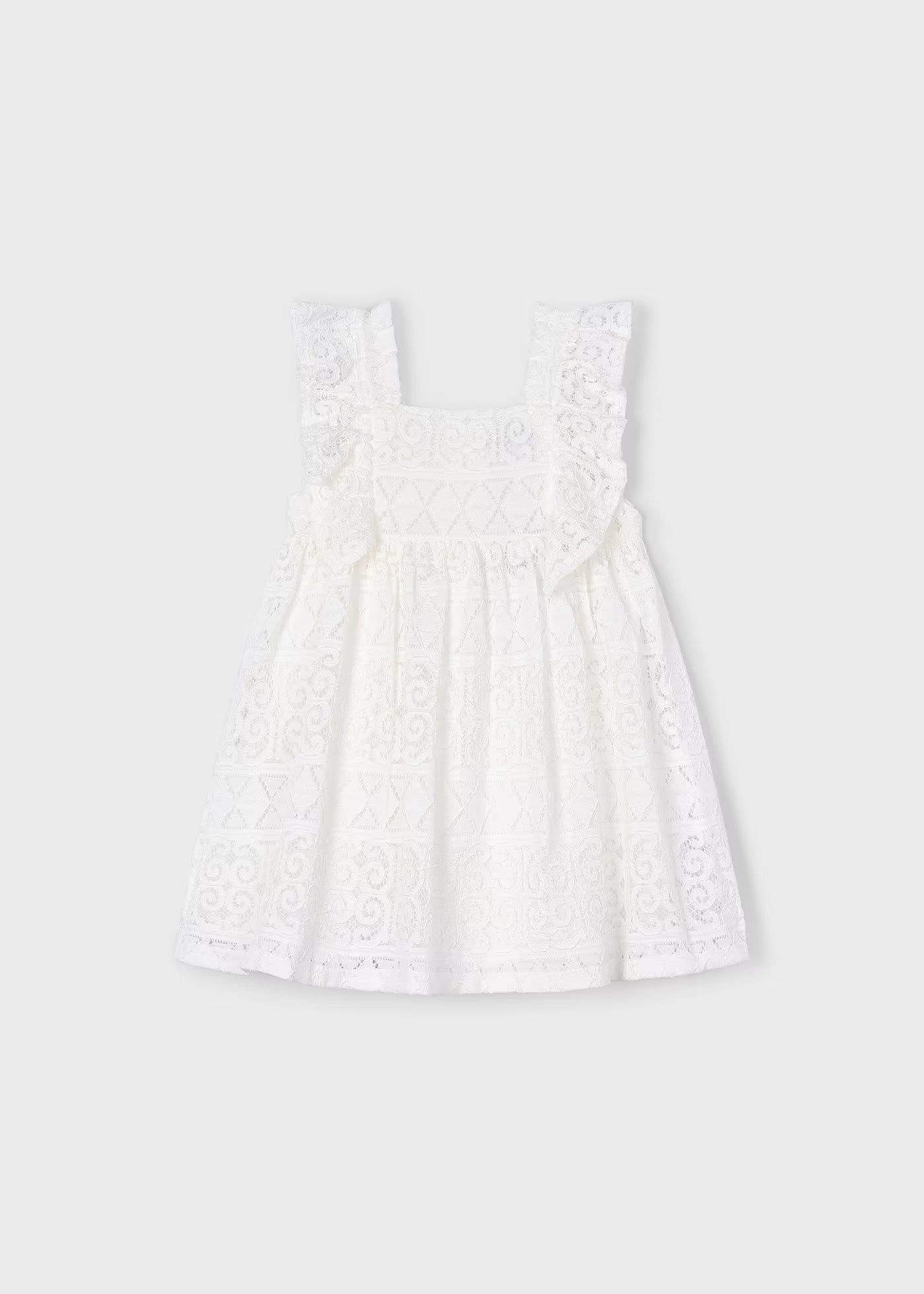 Vestido encaje Crudo 03970 Mayoral