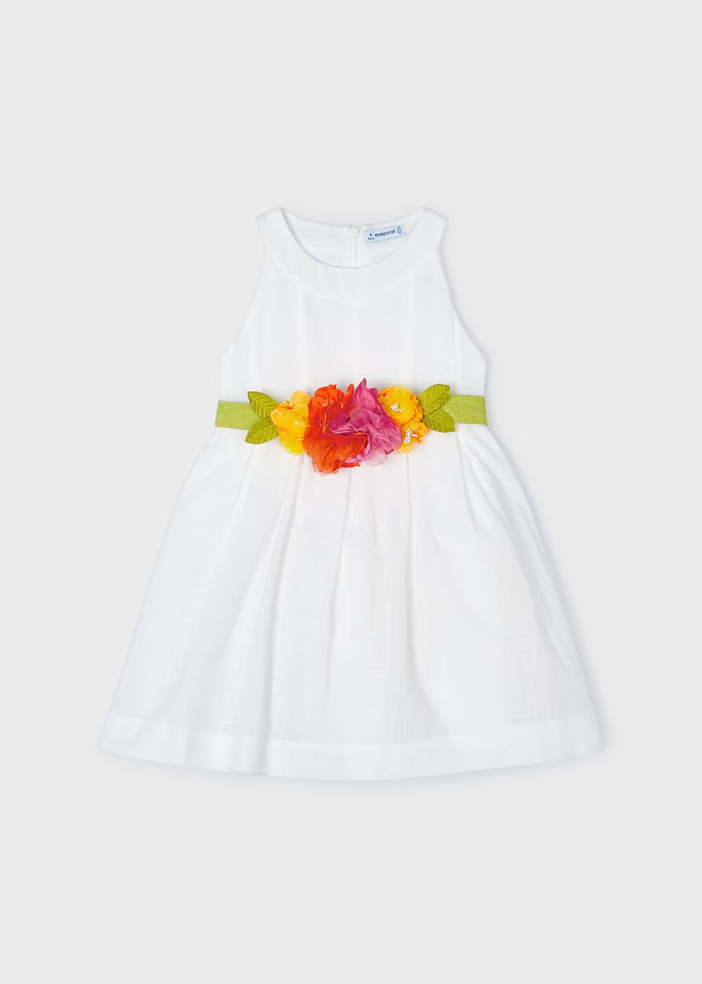 Vestido cinturón flores 03973-005 Mayoral
