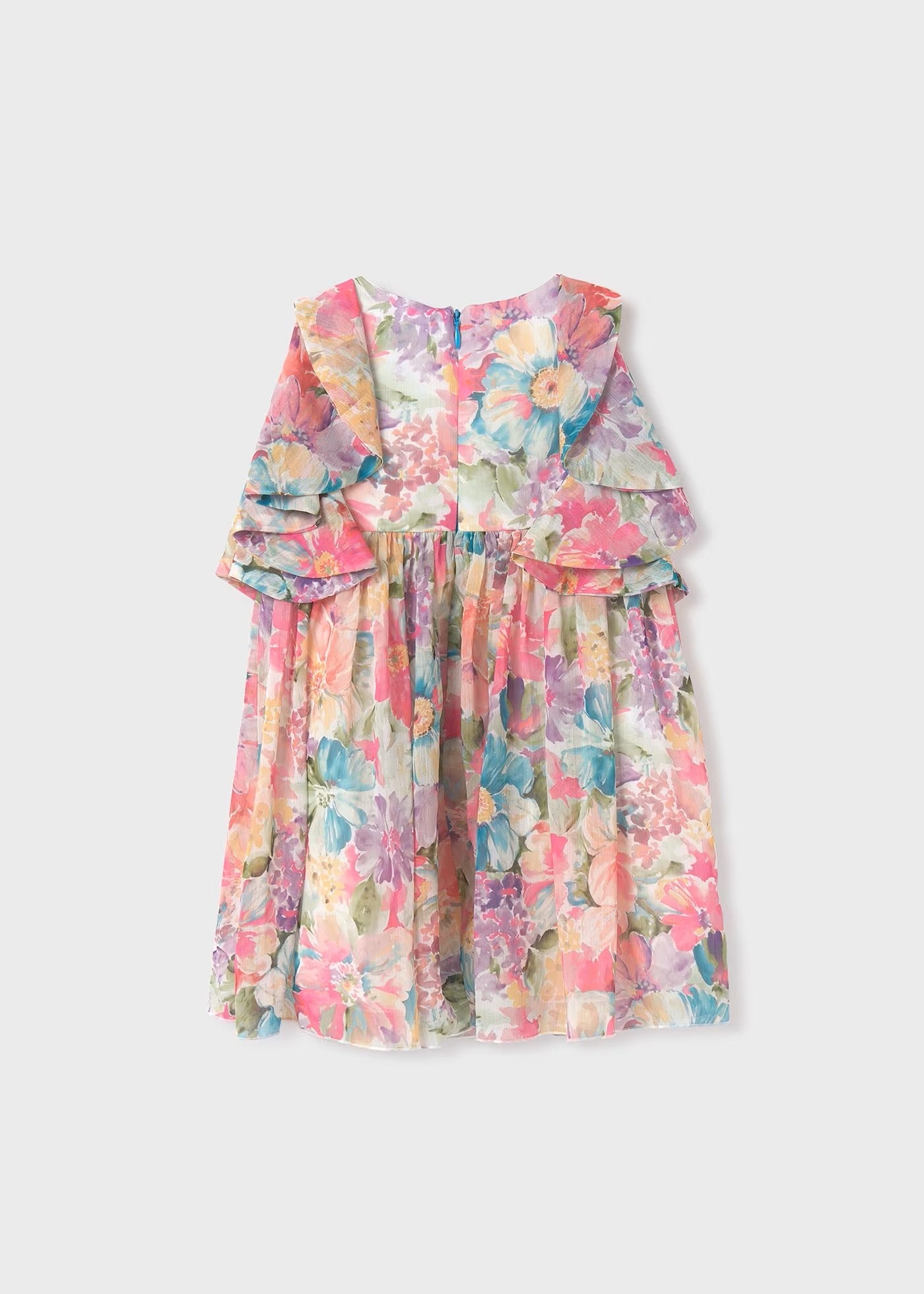 Vestido bambula gasa estampada 05089