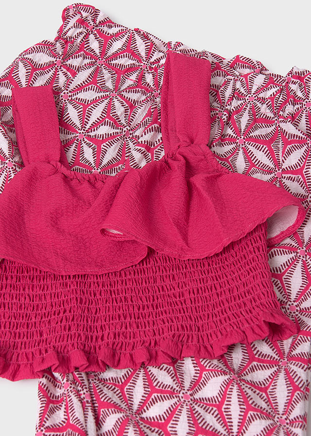 Conjunto pantalon largo estampado 6542
